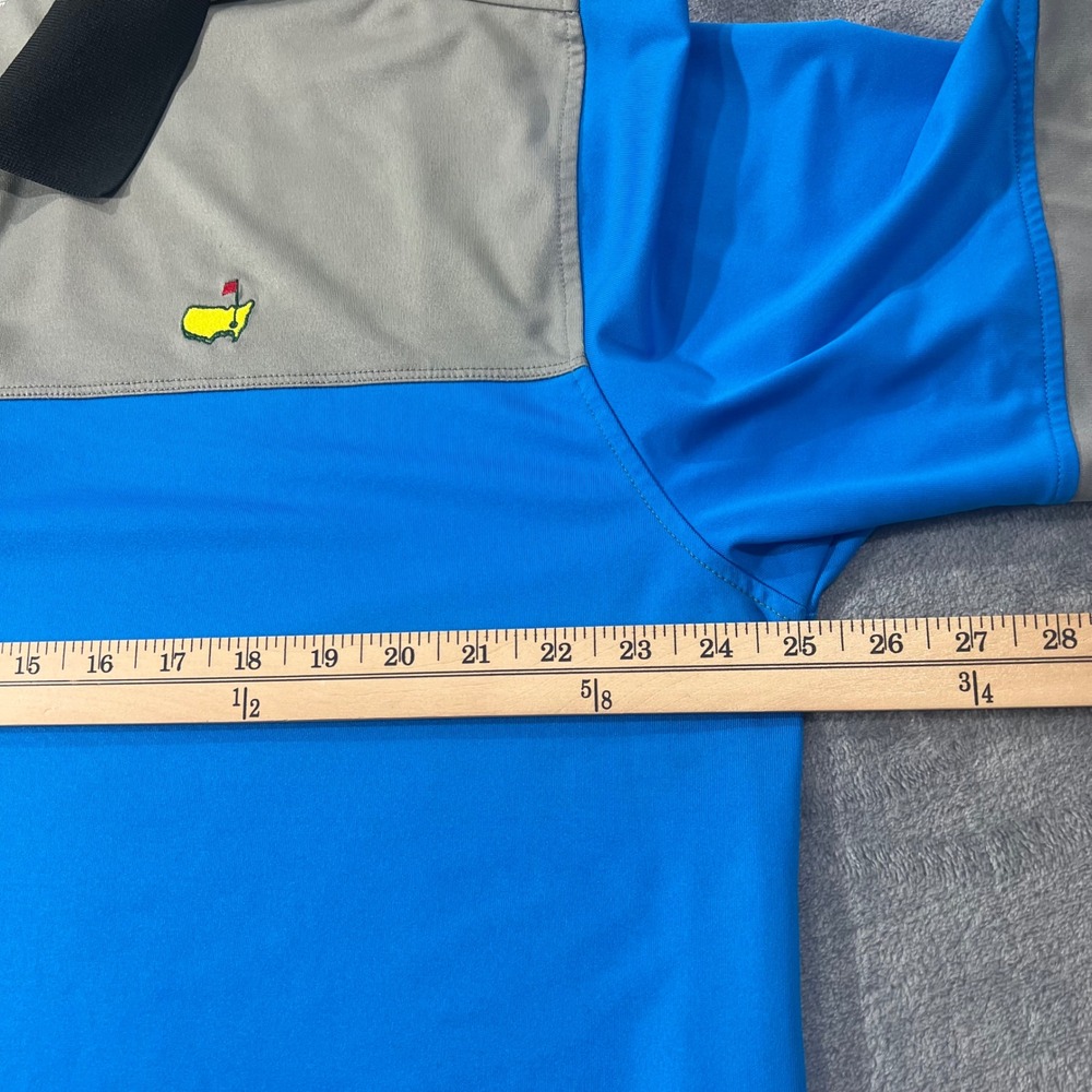 Masters‎ Tech Golf Polo Shirt Mens XL Blue Grey Colorblock Performance RN 133979 - Picture 5 of 9
